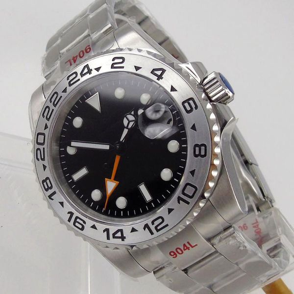 wristwatches 40mm gmt function automatic men's watch date cyclops black dial sapphire glass 904l oyster bracelet steel insert glide loc, Slivery;brown
wristwatches 40mm gmt function automatic men's watch date cyclops black dial sapphire glass 904l oyster bracelet steel insert glide loc, Slivery;brown