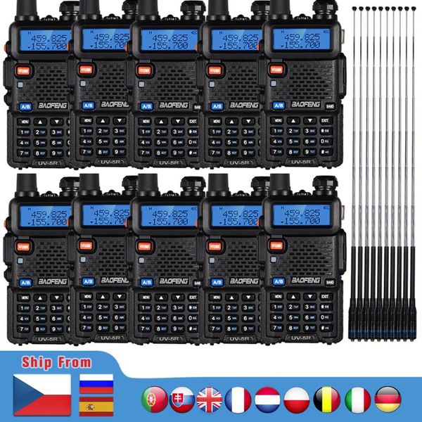 walkie talkie 10pcs walkie-talkie set baofeng uv-5r 2 way radio dual band cb ham 3800mah 128 ch uhf vhf portable uv5r fm transceiver
walkie talkie 10pcs walkie-talkie set baofeng uv-5r 2 way radio dual band cb ham 3800mah 128 ch uhf vhf portable uv5r fm transceiver