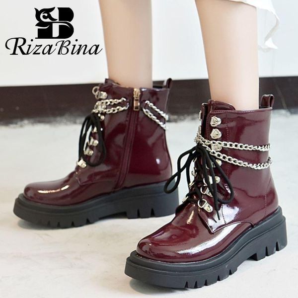boots rizabina women ankle rivets metal chain short fashion cool autumn winter shoes footwear size 34-43, Black
boots rizabina women ankle rivets metal chain short fashion cool autumn winter shoes footwear size 34-43, Black