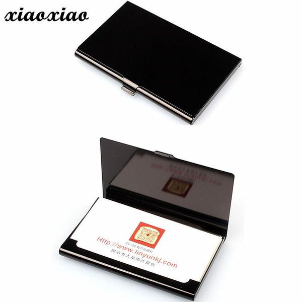 card holders excellent quality business id holder wallet pocket case creative aluminum metal shiny side scan cover christmas gift, Brown;gray
card holders excellent quality business id holder wallet pocket case creative aluminum metal shiny side scan cover christmas gift, Brown;gray
