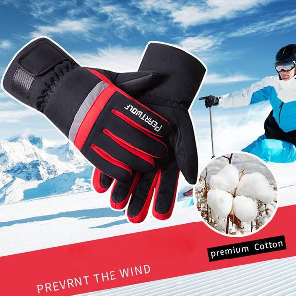 ski gloves windproof cycling touch screen riding mtb bike bicycle thermal warm motorcycle winter autumn gloves#2