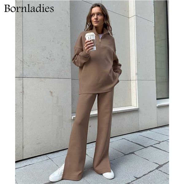 bornladies sweatshirt sets pullover stretch stand collar zipper knitted suit women casual split high waist straight pants outfit 211105, White
bornladies sweatshirt sets pullover stretch stand collar zipper knitted suit women casual split high waist straight pants outfit 211105, White