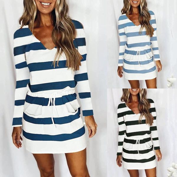 casual dresses 2021 summer women's dress striped patchwork plus size v-neck short sleeve ladies pocket drawstring, Black;gray
casual dresses 2021 summer women's dress striped patchwork plus size v-neck short sleeve ladies pocket drawstring, Black;gray