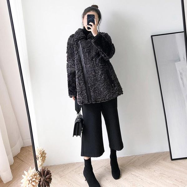 women's fur & faux genuine wool winter coats women 2021 real female sheepskin coat vintage jacket warm clothing femmes manteaux zjt1543, Black
women's fur & faux genuine wool winter coats women 2021 real female sheepskin coat vintage jacket warm clothing femmes manteaux zjt1543, Black