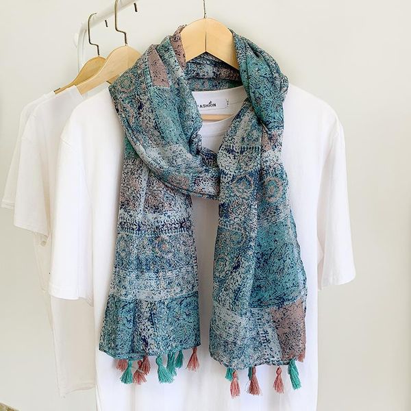 scarves 2021 spring silk scarf women, luxury soft shawl cotton linen summer seaside sunscreen beach towel comfortable thin, Blue;gray
scarves 2021 spring silk scarf women, luxury soft shawl cotton linen summer seaside sunscreen beach towel comfortable thin, Blue;gray