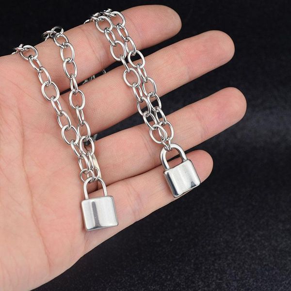 punk chain with lock necklace for women men padlock pendant gothic grunge aesthetic accessories gift wholesale necklaces, Silver
punk chain with lock necklace for women men padlock pendant gothic grunge aesthetic accessories gift wholesale necklaces, Silver