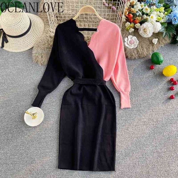 lace up contrast color autumn winter sweater dresses v neck high waist vestidos knitted robes 18273 210415, Black;gray
lace up contrast color autumn winter sweater dresses v neck high waist vestidos knitted robes 18273 210415, Black;gray