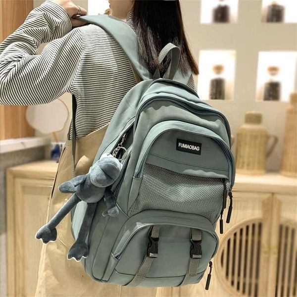 dcimor multiple pockets waterproof nylon women backpack female large capacity mesh travel bag college girl's schoolbag 211215
dcimor multiple pockets waterproof nylon women backpack female large capacity mesh travel bag college girl's schoolbag 211215