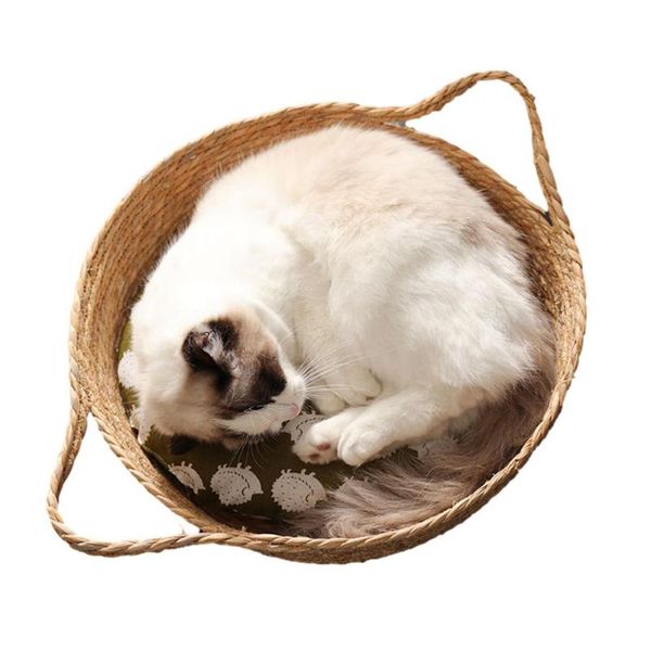 cat beds & furniture pet bed for cats supplies hand woven rattan soft round basket nest breathable mat sleeping cool
cat beds & furniture pet bed for cats supplies hand woven rattan soft round basket nest breathable mat sleeping cool