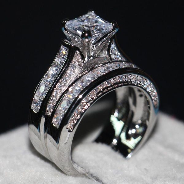 cluster rings trendy luxury silver color set wedding ring band for bridal girls and women ladys love couple pair jewelry dropship, Golden;silver
cluster rings trendy luxury silver color set wedding ring band for bridal girls and women ladys love couple pair jewelry dropship, Golden;silver