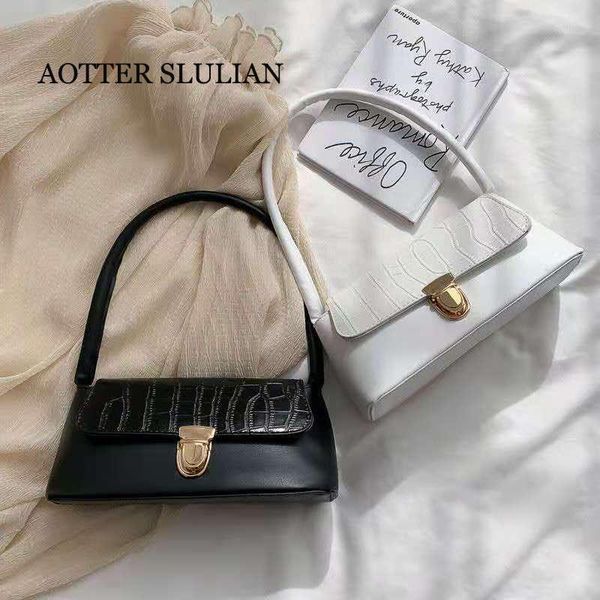 trendy women crocodile pattern baguette bags handle vintage underarm black handbag flip hasp soft leather shoulder evening
trendy women crocodile pattern baguette bags handle vintage underarm black handbag flip hasp soft leather shoulder evening