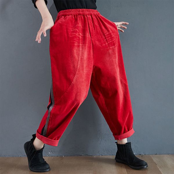 capris spring autumn female-style style elastic waistband vintage velvet harem mischievous striped loose casual s53 pants, Black;white
capris spring autumn female-style style elastic waistband vintage velvet harem mischievous striped loose casual s53 pants, Black;white