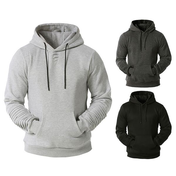 tracksuit Men's hooded hoodie long color quilted sweater hoodies cordon sport tops with pocket, Gray
tracksuit Men's hooded hoodie long color quilted sweater hoodies cordon sport tops with pocket, Gray