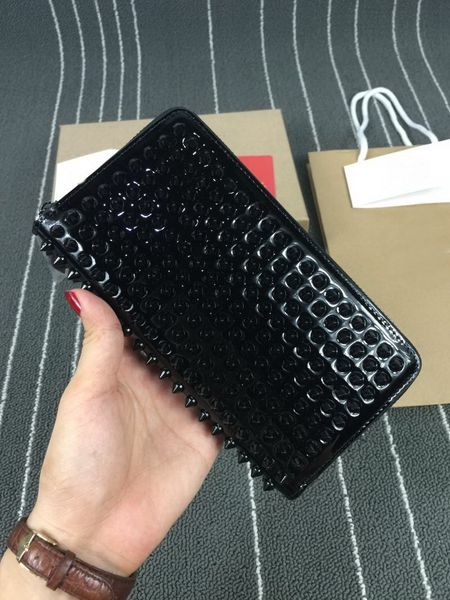 style red color wallets bottom panelled spiked clutch bags women patent real leather mixed rivets bag clutches lady long purses with spikes, Red;black
style red color wallets bottom panelled spiked clutch bags women patent real leather mixed rivets bag clutches lady long purses with spikes, Red;black