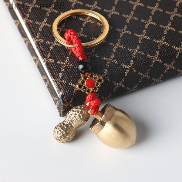 key chain brass persimmon peanut good thing will happen creative personality car pendant, Silver
key chain brass persimmon peanut good thing will happen creative personality car pendant, Silver