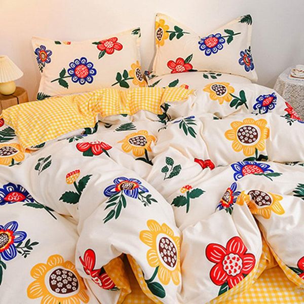 bedding sets fresh printed four-piece duvet cover soft comfortable pure cotton brushed suit home textile products
bedding sets fresh printed four-piece duvet cover soft comfortable pure cotton brushed suit home textile products