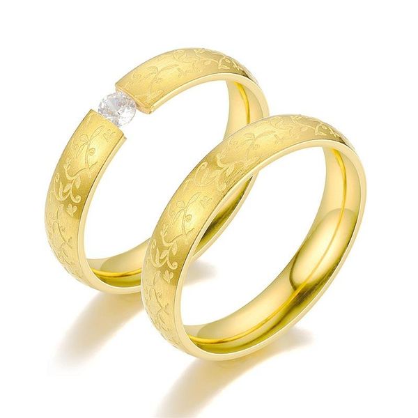 wedding rings women's men's stainless steel carving wholesale anillo gold color lovers couple promise ring engagement jewelry, Slivery;golden
wedding rings women's men's stainless steel carving wholesale anillo gold color lovers couple promise ring engagement jewelry, Slivery;golden