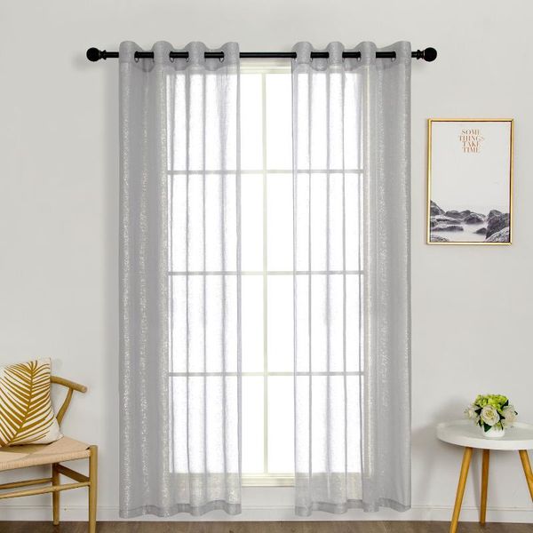 pair- gray silver luxury sheer curtain for window living room tulle drapes modern kitchen voile bedroom home decoration &
pair- gray silver luxury sheer curtain for window living room tulle drapes modern kitchen voile bedroom home decoration &