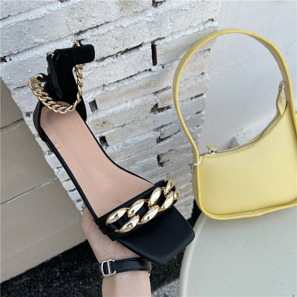 sandals 2021 summer women's shoes square cover heel open peep toe pu casual metal decoration gladiator zip patchwork pz0z, Black
sandals 2021 summer women's shoes square cover heel open peep toe pu casual metal decoration gladiator zip patchwork pz0z, Black