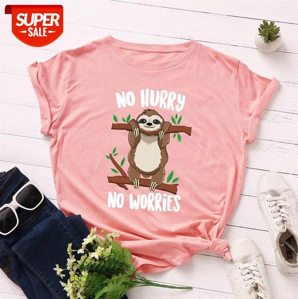 spot cross-border european and american women's cute sloth loose round neck short-sleeved cotton t-shirt women #k63o, White
spot cross-border european and american women's cute sloth loose round neck short-sleeved cotton t-shirt women #k63o, White