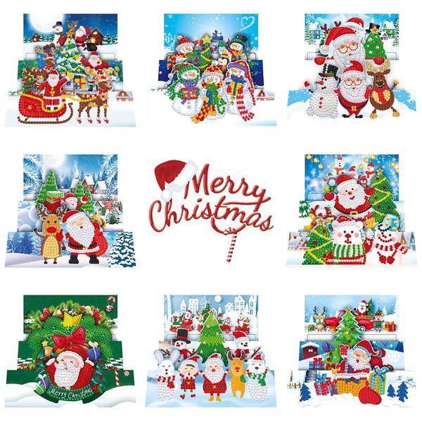 diamond painting 8pcs diy greeting card special-shaped part drill mosaic merry christmas embroidery kit santa claus xmas postcar
diamond painting 8pcs diy greeting card special-shaped part drill mosaic merry christmas embroidery kit santa claus xmas postcar