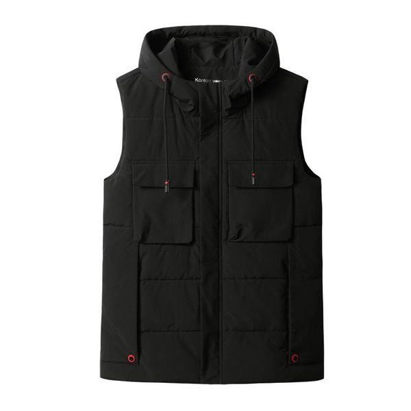 vest men's autumn and winter hooded cotton thickened warm down jacket sleeveless vests, Black;white
vest men's autumn and winter hooded cotton thickened warm down jacket sleeveless vests, Black;white