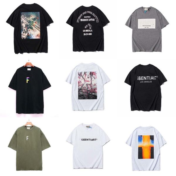 matte short-sleeved season essentials flower reflective men's and women's t shirt, White;black
matte short-sleeved season essentials flower reflective men's and women's t shirt, White;black