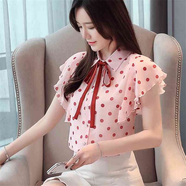 fashion chiffon dots sweet wind casual ladies shirt ladies women lotus sleeve korean summer blouse 210507, White
fashion chiffon dots sweet wind casual ladies shirt ladies women lotus sleeve korean summer blouse 210507, White