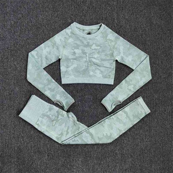 yoga set women seamless fitness clothing sport long sleeves camouflage gym leggings pants suit workout sportswear 210813, Gray
yoga set women seamless fitness clothing sport long sleeves camouflage gym leggings pants suit workout sportswear 210813, Gray
