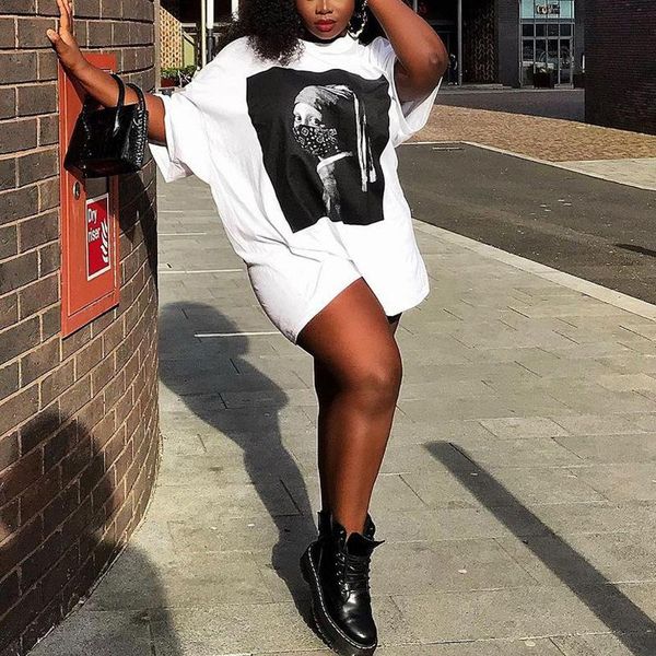 casual dresses rmsfe 2021 women's large medium sleeve round neck fashion trend personalized printing loose dress, Black;gray
casual dresses rmsfe 2021 women's large medium sleeve round neck fashion trend personalized printing loose dress, Black;gray