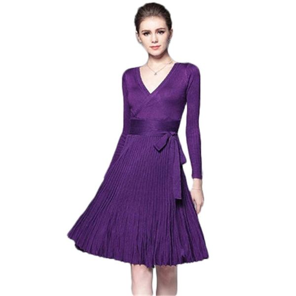 casual dresses autumn women knitted dress long sleeve v-neck female europe american spring party formal slim pleated dressj659, Black;gray
casual dresses autumn women knitted dress long sleeve v-neck female europe american spring party formal slim pleated dressj659, Black;gray