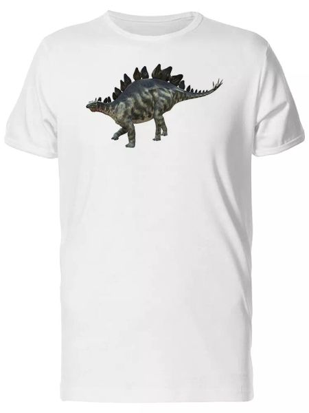 huge stegosaurus men's tee -image by shutterstock, White;black 
huge stegosaurus men's tee -image by shutterstock, White;black