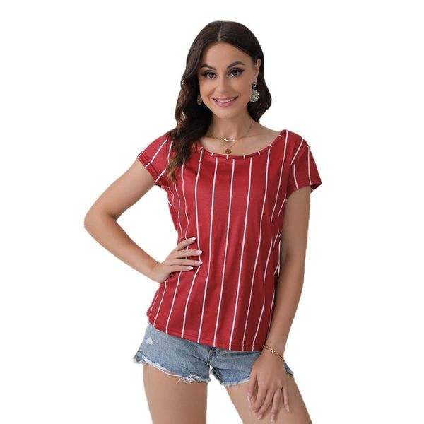 women's blouses & shirts elegant woman brown ladies women casual short sleeve t-shirts women's clothing summer 2021 striped shirt h, White
women's blouses & shirts elegant woman brown ladies women casual short sleeve t-shirts women's clothing summer 2021 striped shirt h, White