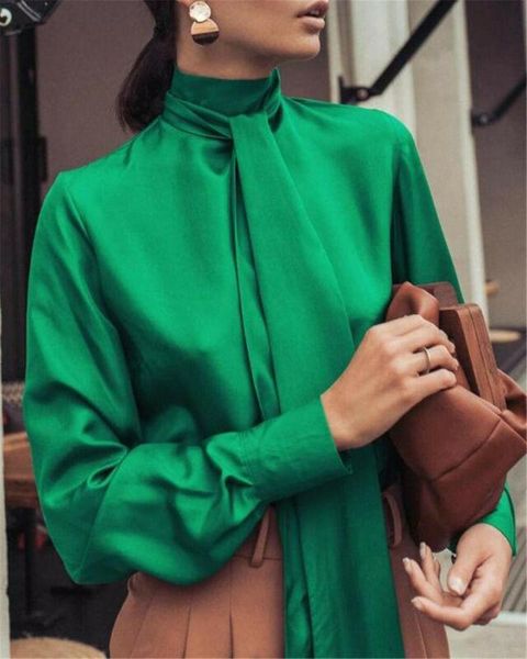 women's blouses & shirts elegant bow tie women shirt spring autumn ladies solid long sleeve chiffon casual vintage blusas, White
women's blouses & shirts elegant bow tie women shirt spring autumn ladies solid long sleeve chiffon casual vintage blusas, White