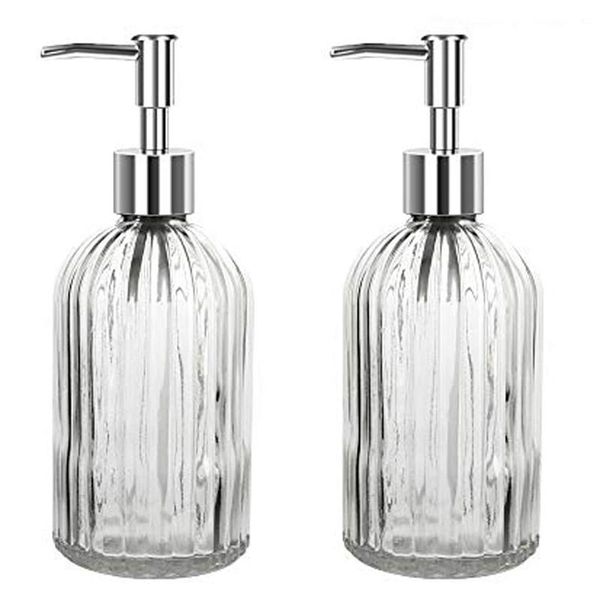 soap dispenser 2 pack, 15 oz glass kitchen with pump, premium clear refillable liquid
soap dispenser 2 pack, 15 oz glass kitchen with pump, premium clear refillable liquid