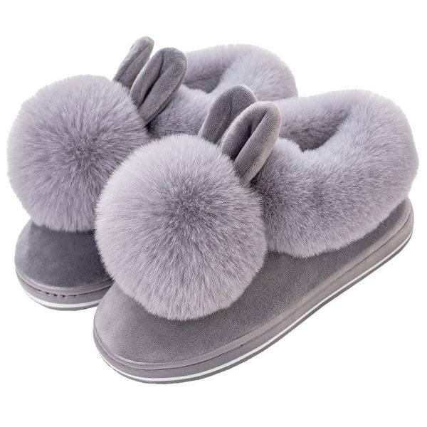fashion winter cotton ear home indoor warm shoes womens cute plus plush women's flat slippers, Black
fashion winter cotton ear home indoor warm shoes womens cute plus plush women's flat slippers, Black
