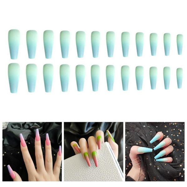 24pcs/set fake nails full coverage press on matte coffin gradient false nail art tips ballerina diy manicure tools, Red;gold
24pcs/set fake nails full coverage press on matte coffin gradient false nail art tips ballerina diy manicure tools, Red;gold