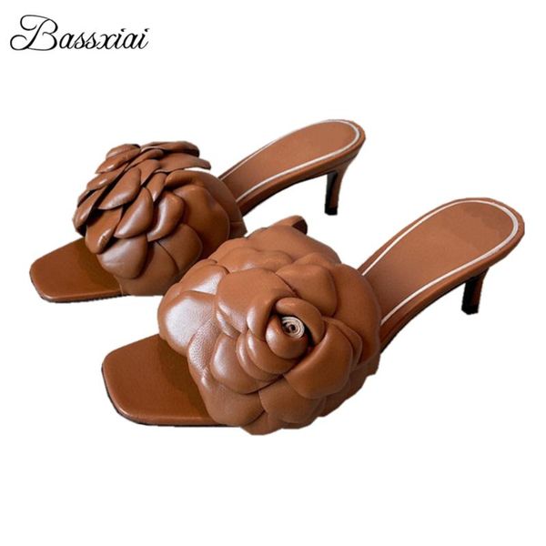 sandals genuine leather flower women summer kitten heel slingbacks open toe slip-on runway mules for girls lady, Black
sandals genuine leather flower women summer kitten heel slingbacks open toe slip-on runway mules for girls lady, Black