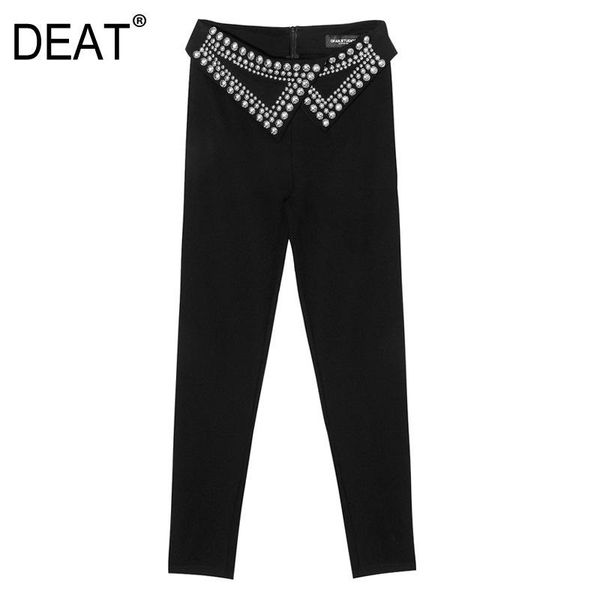 women's pants & capris deat 2021 spring women clothes heavy rivet elastic small legs fake two pieces full length suitable wk45801l, Black;white
women's pants & capris deat 2021 spring women clothes heavy rivet elastic small legs fake two pieces full length suitable wk45801l, Black;white