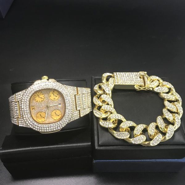 earrings & necklace luxury men gold color watch bracelet combo set for out cuban brand crystal miami chain hip hop, Silver
earrings & necklace luxury men gold color watch bracelet combo set for out cuban brand crystal miami chain hip hop, Silver