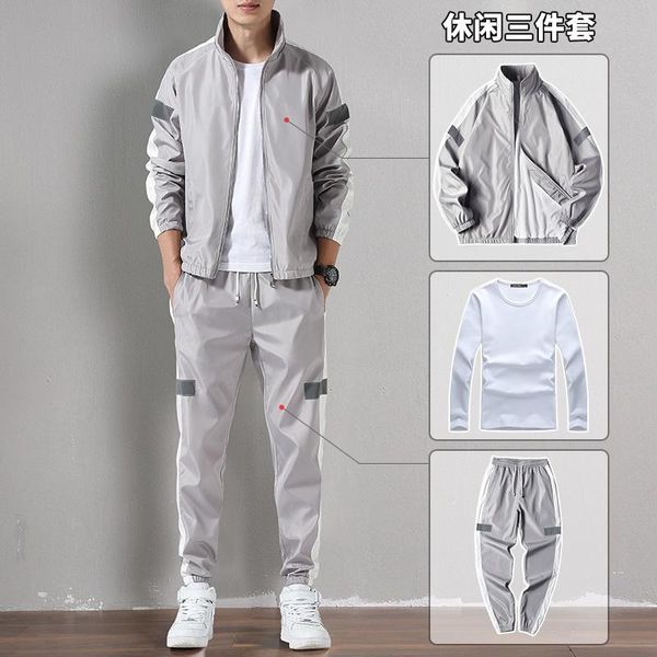 men's vests trendy brand spring and autumn hoodie sports suit casual jacket two or three pieces in a set cardigan thin, Black;white
men's vests trendy brand spring and autumn hoodie sports suit casual jacket two or three pieces in a set cardigan thin, Black;white