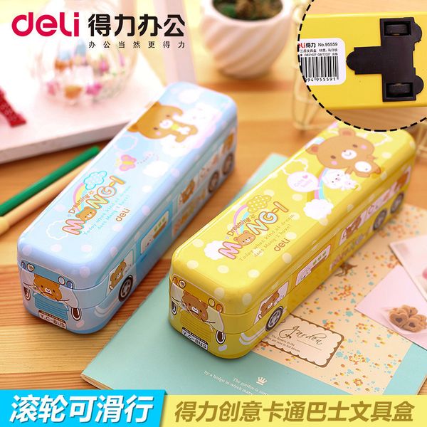 pencil deli 95559 cartoon student case men's and women's iron case three layer bus car case
pencil deli 95559 cartoon student case men's and women's iron case three layer bus car case