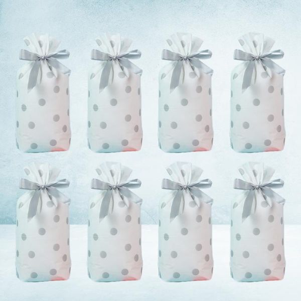 dot pattern gift bags with ribbon candy packaging drawstring pouches wedding party favor (silver dot) wrap
dot pattern gift bags with ribbon candy packaging drawstring pouches wedding party favor (silver dot) wrap