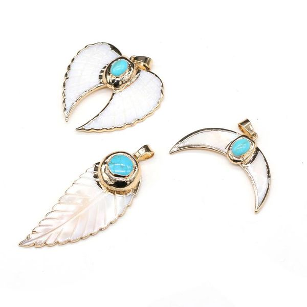charms natural shell pendants exquisite white mother of pearl turquoises accessories for jewelry making necklace earrings, Bronze;silver
charms natural shell pendants exquisite white mother of pearl turquoises accessories for jewelry making necklace earrings, Bronze;silver