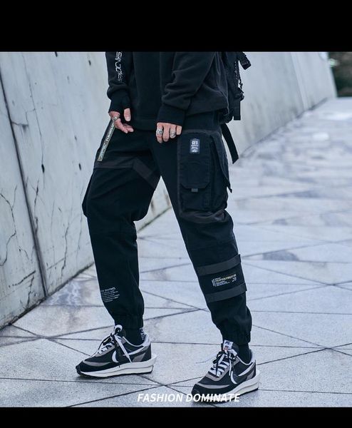 men's pants yqh mens fashion casual cargo hip hop moto style pockets drawstring loose fit streetwear elastic foot mouth men, Black
men's pants yqh mens fashion casual cargo hip hop moto style pockets drawstring loose fit streetwear elastic foot mouth men, Black