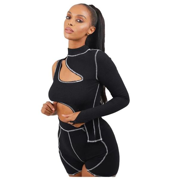 women's tracksuits uhhfuyf 2021 design two piece one shoulder crop and short pants summer set ready to ship, Gray
women's tracksuits uhhfuyf 2021 design two piece one shoulder crop and short pants summer set ready to ship, Gray