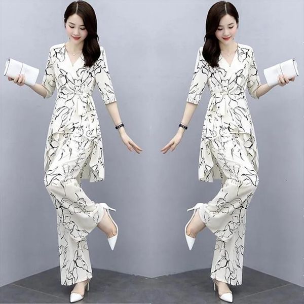 oversize summer clothing set womens pants fashion high waist wide leg amp irregular hem two pieces suits good quality, White
oversize summer clothing set womens pants fashion high waist wide leg amp irregular hem two pieces suits good quality, White