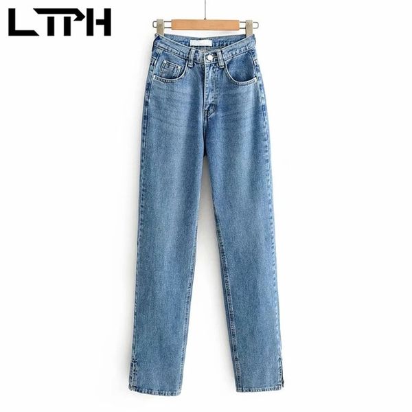 ltph vintage streetwear casual denim trousers high waist straight washed do old side split jeans woman pants spring 210423, Blue
ltph vintage streetwear casual denim trousers high waist straight washed do old side split jeans woman pants spring 210423, Blue