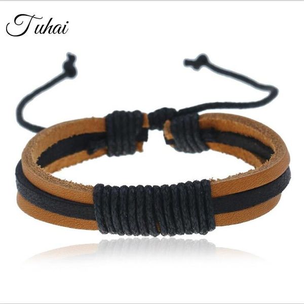link, chain trendy handmade braided adjustable men leather bracelet vintage multilayers lovers gifts bangle jewelry, Black
link, chain trendy handmade braided adjustable men leather bracelet vintage multilayers lovers gifts bangle jewelry, Black