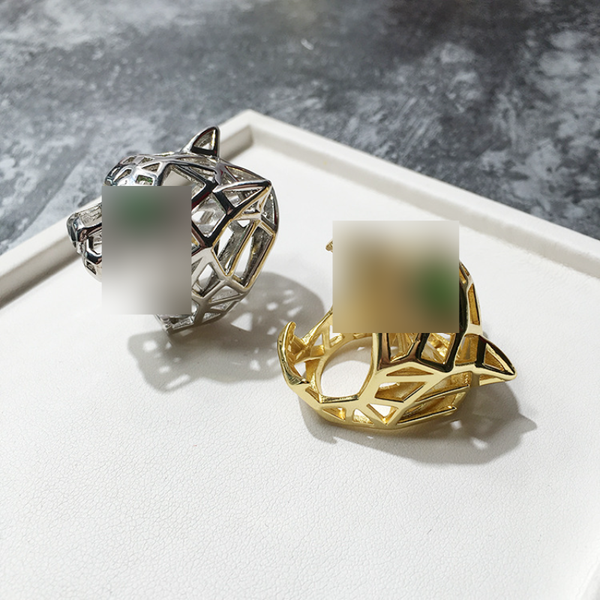 hollow green eye tiger and leopard head open solitaire ring exquisite copper plated fashion jewelry gift, Golden;silver
hollow green eye tiger and leopard head open solitaire ring exquisite copper plated fashion jewelry gift, Golden;silver